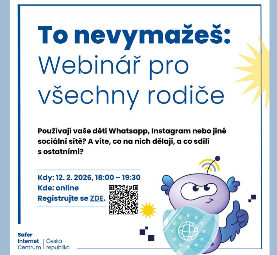 Pozvánka na zajímavý webinář pro rodiče